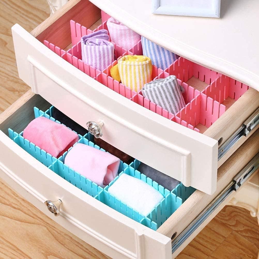 8 Pcs Adjustable Drawer Organiser Dividers – Multipurpose Closet, Wardrobe & Kitchen Storage Solution