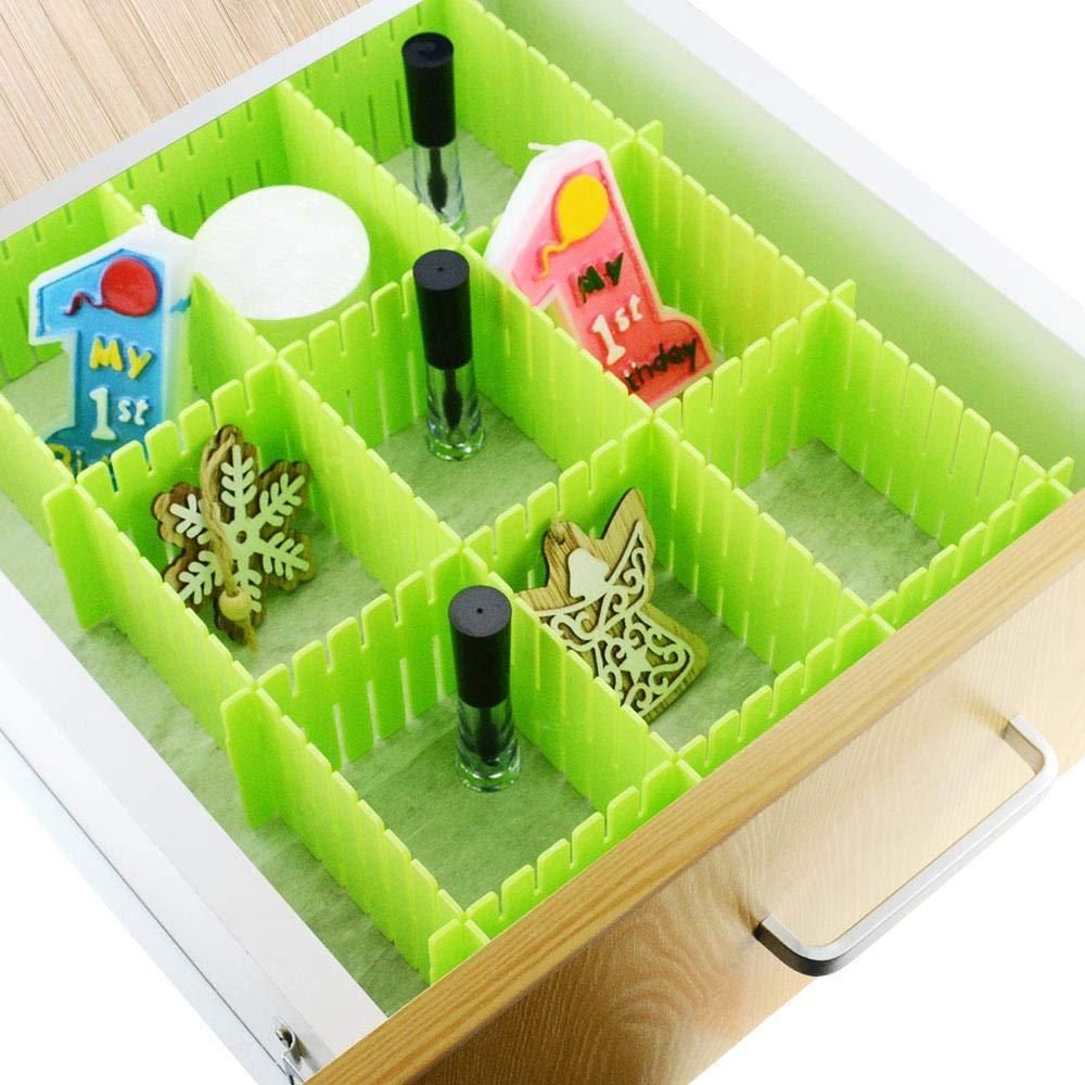 8 Pcs Adjustable Drawer Organiser Dividers – Multipurpose Closet, Wardrobe & Kitchen Storage Solution