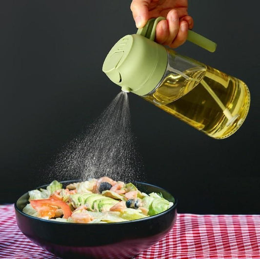 500ml Portable Oil Sprayer & Dispenser – 2-in-1 Leak-Proof Kitchen Bottle