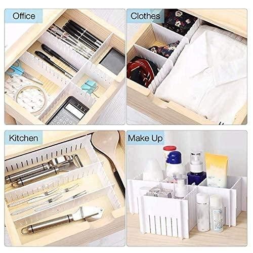 8 Pcs Adjustable Drawer Organiser Dividers – Multipurpose Closet, Wardrobe & Kitchen Storage Solution