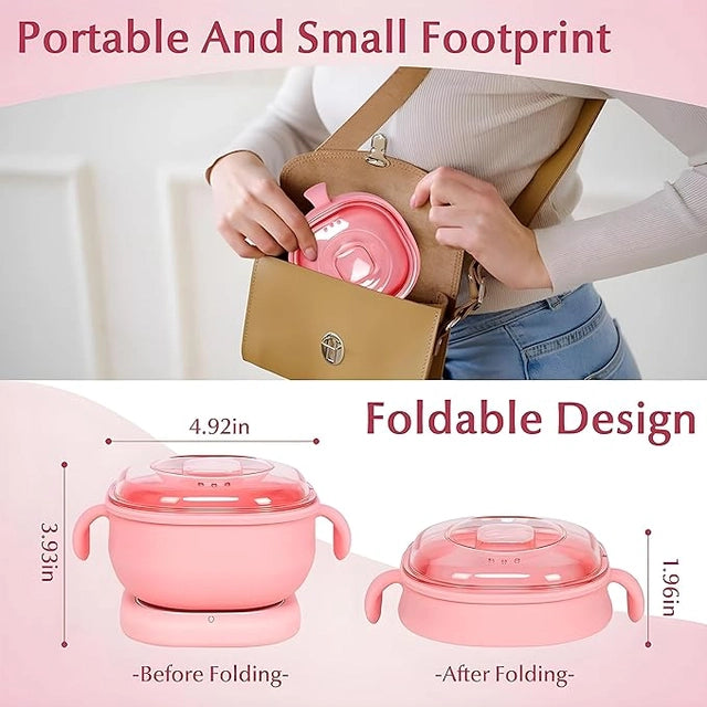 Silicone Foldable Wax Heater | Compact Wax Machine with Quick & Even Heating, Detachable Lid, Easy-to-Clean for Women & Men                                                                             ₹999.00