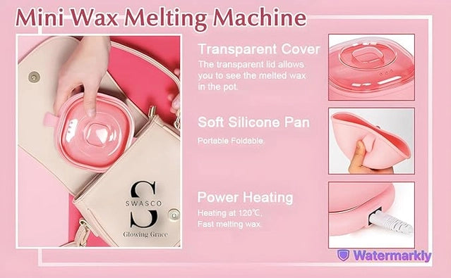 Silicone Foldable Wax Heater | Compact Wax Machine with Quick & Even Heating, Detachable Lid, Easy-to-Clean for Women & Men                                                                             ₹999.00